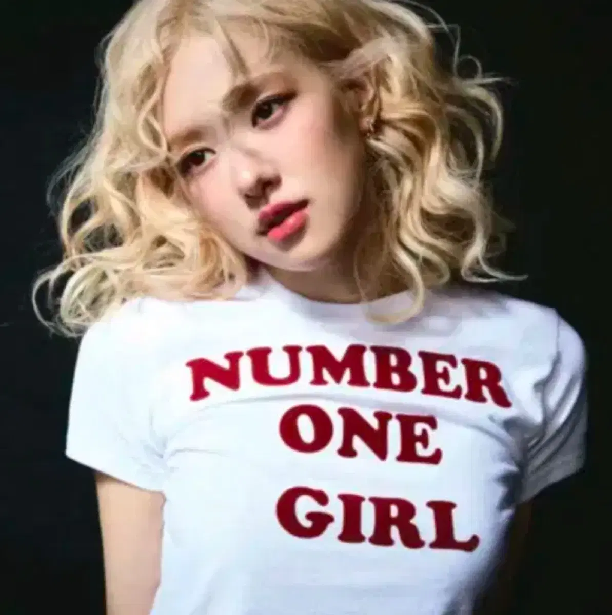 로제 팝업 넘버원걸 티셔츠 화이트 number one girl 새상품